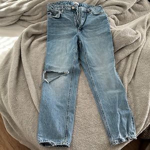 Zara high rise mom jeans
